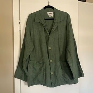 Flax Green Button Down Shirt
